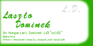 laszlo dominek business card